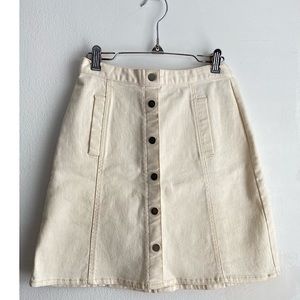 White Denim Skirt